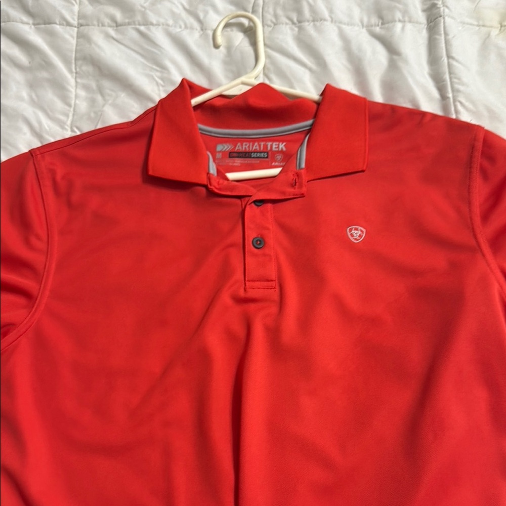 Ariat Red Polo Shirt Classic Design